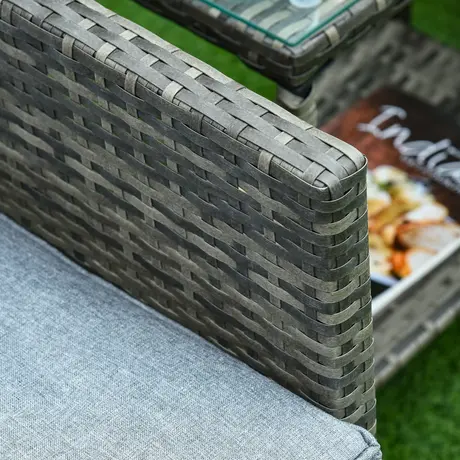 Buy Outsunny Garden Rattan Furniture 3 Pieces Patio Bistro Set, 9 from Furnituretta