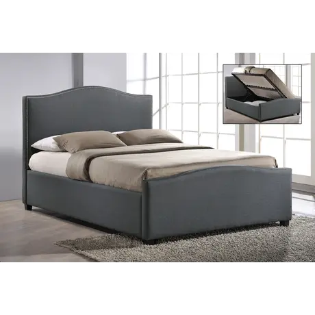 Buy Brunswick Storage Bed: Double Grey, Colour: Grey, Size: 4ft 6/Double, Item Width: 145, 4 from Furnituretta