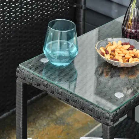 Buy Outsunny Rattan Garden Furniture Outdoor 3 Pieces Patio Bistro Set, 8 from Furnituretta