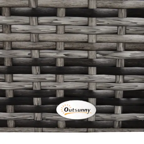 Buy Outsunny Rattan Side Table Garden Furniture Patio Frame Tempered Glass, 8 from Furnituretta