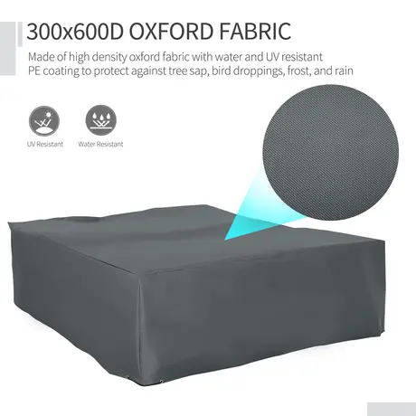 Buy Outsunny Oxford Patio Garden Furniture Dining Table Chair, 7 from Furnituretta