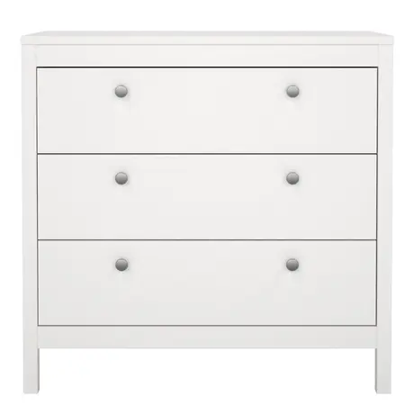 Buy Madrid Chest of 3 Drawers – White Finish, 2 from Furnituretta