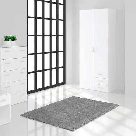 Buy Space Wardrobe – 2 Doors, 3 Drawers in White, 5 from Furnituretta