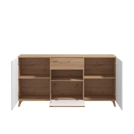 Buy Barnes Sideboard – Artisan Oak & White Gloss Elegance, 3 from Furnituretta