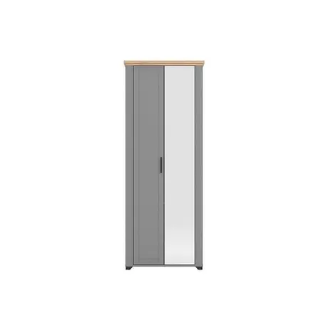 Buy Harwich Mirrored Wardrobe – Graphite Grey & Artisan Oak, 2 from Furnituretta