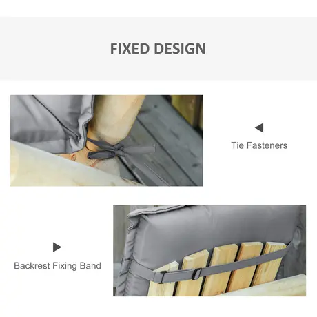 Buy Outsunny Set of 2 Outdoor Chair Cushions, High Back Padded, 7 from Furnituretta