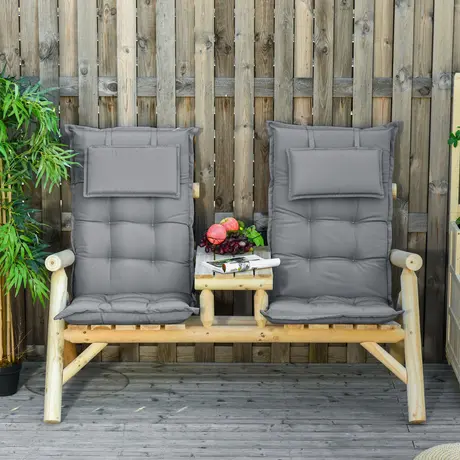 Buy Outsunny Set of 2 Outdoor Chair Cushions, High Back Padded from Furnituretta