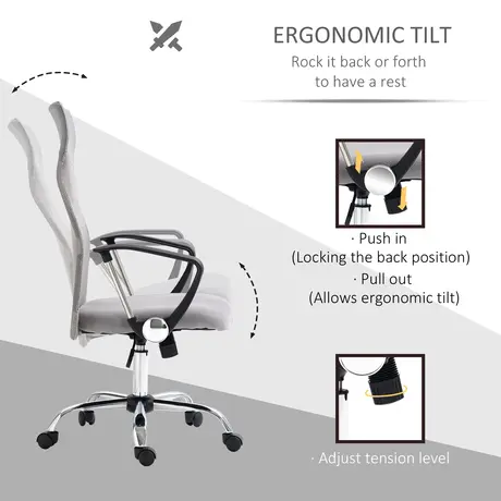 Buy Vinsetto Ergonomic Office Chair Mesh Chair, 6 from Furnituretta