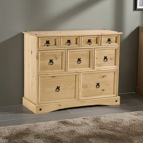 Buy Corona Merchant Chest – Rustic 9 Drawer Storage, 3 from Furnituretta