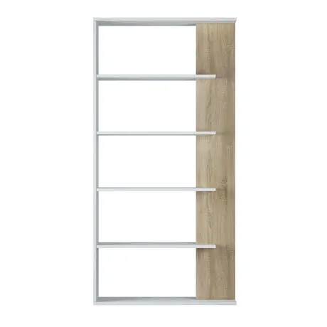 Buy Derby White and Oak Effect Bookcase – Tall 5-Shelf Unit for Any Room, 3 from Furnituretta