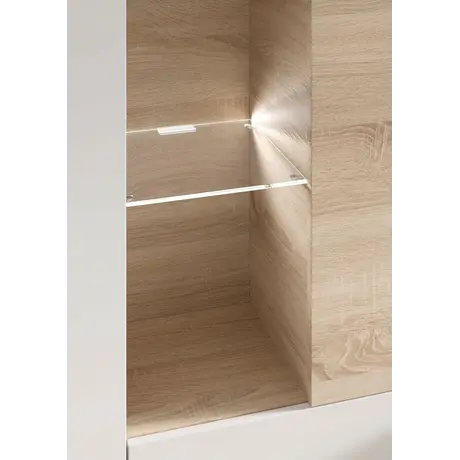 Buy Aroma White and Oak Wall Entertainment Unit – 260 cm Wide with LED Lights, 4 from Furnituretta