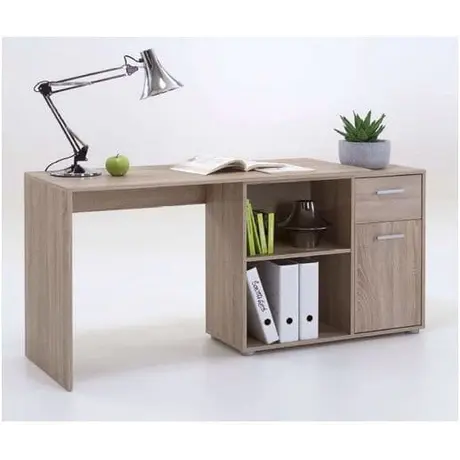 Buy Stirling Corner Flexi Computer Desk – Oak Effect with Drawer & Cupboard, Colour: Oak, 3 from Furnituretta