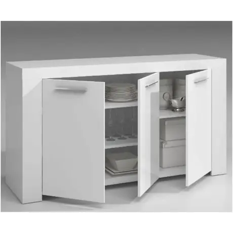 Buy Ramsey Sideboard Cabinet 3 Doors White, 2 from Furnituretta