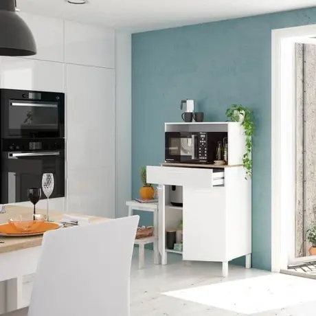 Buy Dunoon 2 Door Utility Kitchen Cupboard White and Oak, 2 from Furnituretta