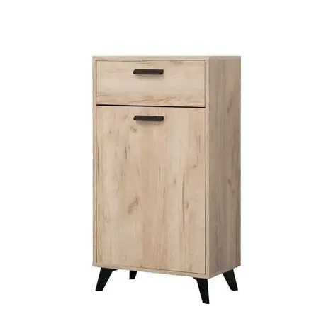 Buy Elgin Slim Narrow Sideboard Grey Oak | Hallway Storage Unit, 2 from Furnituretta