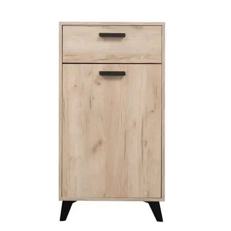 Buy Elgin Slim Narrow Sideboard Grey Oak | Hallway Storage Unit, 3 from Furnituretta