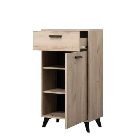 Buy Elgin Slim Narrow Sideboard Grey Oak | Hallway Storage Unit, 4 from Furnituretta