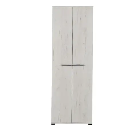 Buy Duns Slim Narrow Compact Wardrobe in Modern White Oak, 2 from Furnituretta