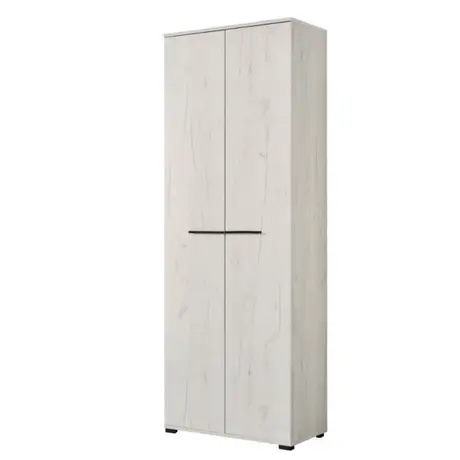 Buy Duns Slim Narrow Compact Wardrobe in Modern White Oak, 3 from Furnituretta
