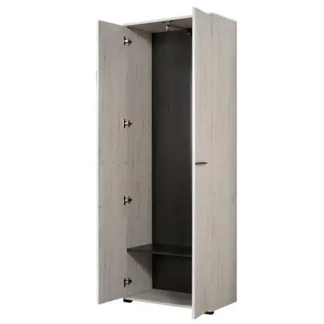 Buy Duns Slim Narrow Compact Wardrobe in Modern White Oak, 4 from Furnituretta