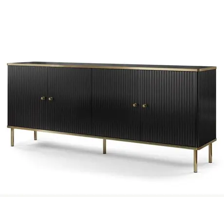 Buy Kelso Sideboard – Bold Elegance in Black & Gold, Colour: Black, 3 from Furnituretta