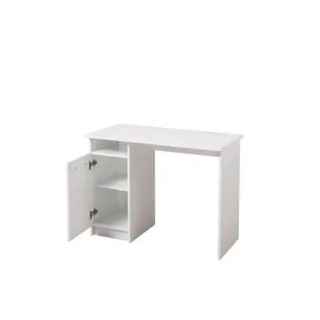 Buy Margam Computer Desk with 1 Door Matt White, Colour: White, 4 from Furnituretta