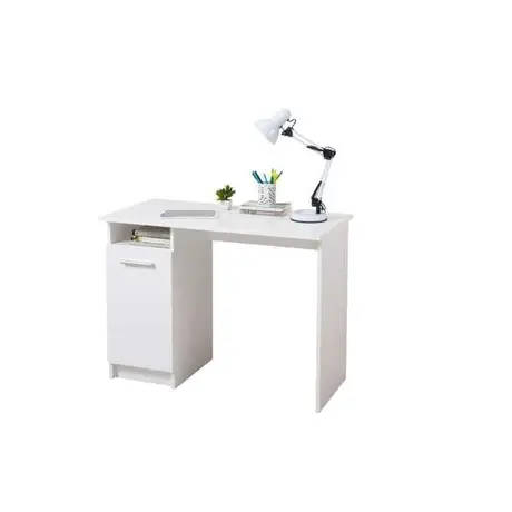 Buy Margam Computer Desk with 1 Door Matt White, Colour: White from Furnituretta