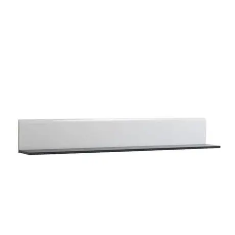 Buy Talbot Floating Shelf Wall Shelving White Gloss and Black, 3 from Furnituretta