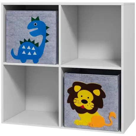 Buy Zonekiz Kids Toy Box with Two Non-Woven Fabric Drawers from Furnituretta