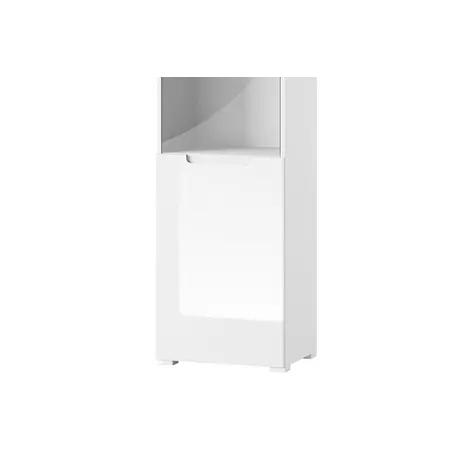 Buy Tenby Tall 1 Glass Door Display Unit White Gloss, 5 from Furnituretta