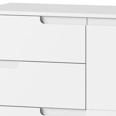 Buy Tenby White High Gloss Chest of Drawers, 3 from Furnituretta
