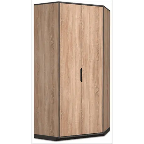 Buy Vant Corner Wardrobe – Oak Effect with Shelves and Hanging Rails from Furnituretta