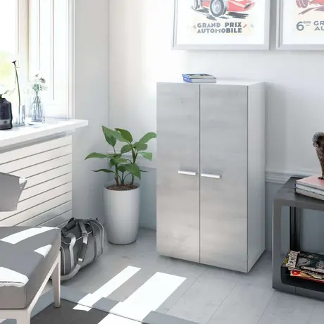 Buy Ware Shoe Cupboard Capacity 12-21 pairs Grey and White from Furnituretta