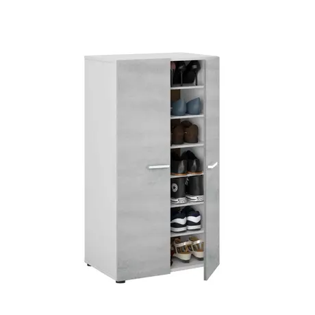Buy Ware Shoe Cupboard Capacity 12-21 pairs Grey and White, 2 from Furnituretta