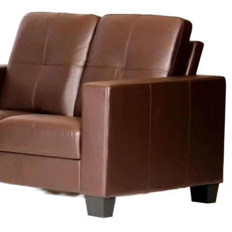 Buy Lena 2 Seater Sofa – Bonded Leather & PVC in Brown, Colour: Brown, 4 from Furnituretta