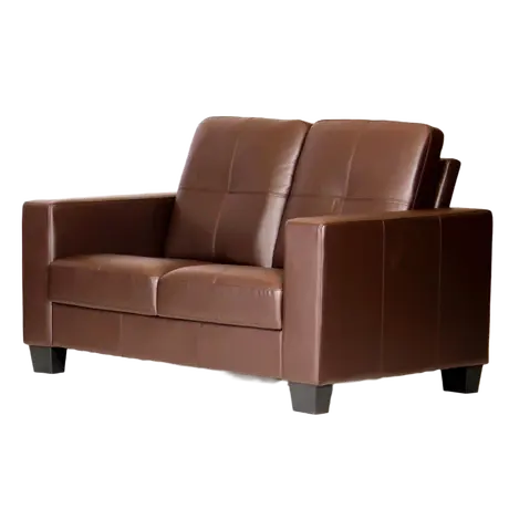 Buy Lena 2 Seater Sofa – Bonded Leather & PVC in Brown, Colour: Brown from Furnituretta