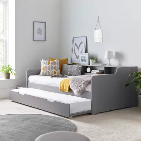 Buy Tyler Grey Trundle Only, Colour: Grey, Size: Single (3ft), Item Width: 93, 3 from Furnituretta