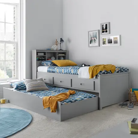 Buy Veera Grey Trundle Only, Colour: Grey, Size: Single (3ft), Item Width: 96 from Furnituretta