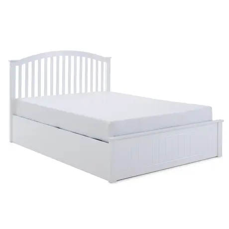 Buy Grayson White Wooden Ottoman Bed Small Double, Colour: White, Size: Small Double (4ft), Item Width: 136, 3 from Furnituretta