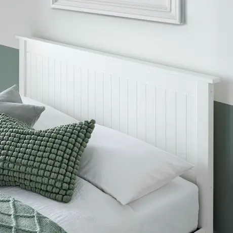 Buy Dawson White Wooden Ottoman Bed – Gas Lift Storage Frame in King Size, Colour: White, Size: King (5ft), Item Width: 166, 4 from Furnituretta