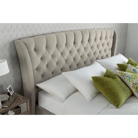 Buy Newton Warmstone Velvet 4 Drawer Storage Bed Double, Colour: Warmstone, Size: Double (4ft6), Item Width: 174, 4 from Furnituretta