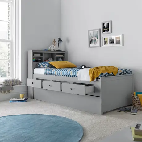 Buy Veera Grey Guest Bed Single, Colour: Grey, Size: Single (3ft), Item Width: 101.5, 4 from Furnituretta