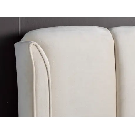 Buy Aurora Warmstone Velvet Ottoman Bed – Double | Gas Lift Storage with Winged Headboard, Colour: Warmstone, Size: Double (4ft6), Item Width: 157, 4 from Furnituretta