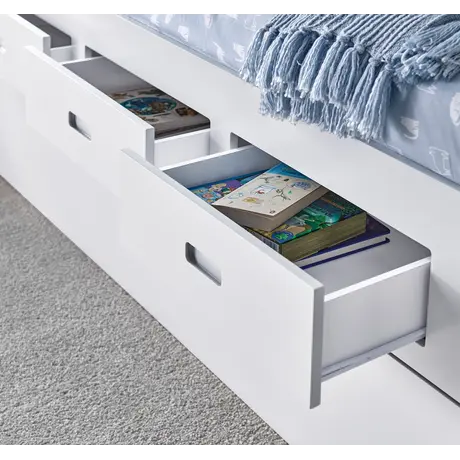 Buy Veera White Guest Bed Single, Colour: White, Size: Single (3ft), Item Width: 101.5, 9 from Furnituretta