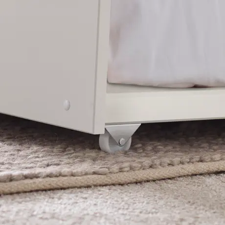 Buy Tyler White Guest Bed – Single | Solid Pine Frame with Shelves & Optional Trundle, Colour: White, Size: Single (3ft), Item Width: 114, 9 from Furnituretta