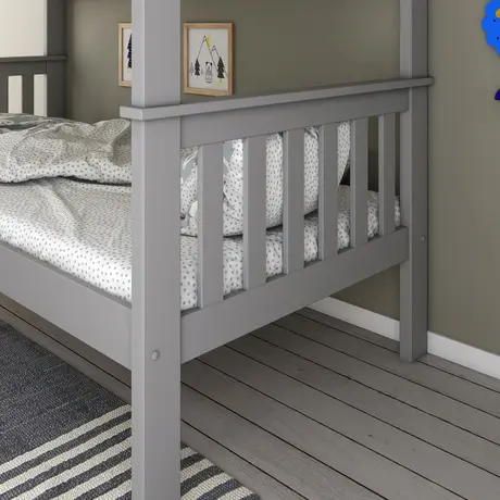 Buy Carra Grey Bunk Bed Single, Colour: Grey, Size: Single (3ft), Item Width: 109.1, 4 from Furnituretta