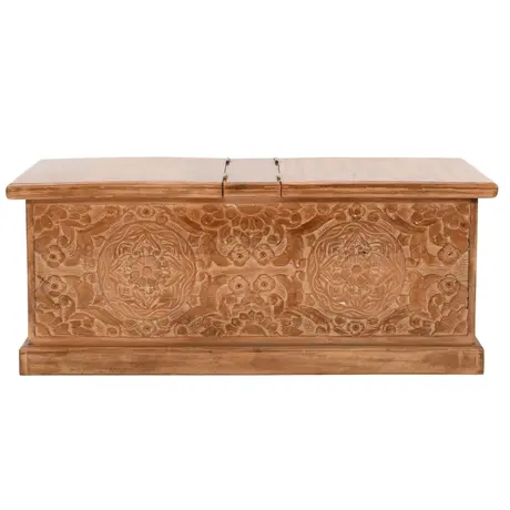 Buy Artwork Mango Wood Coffee Table & Blanket Box, 3 from Furnituretta
