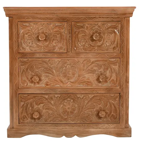 Buy Artwork Mango Wood Chest Of Drawers, 4 from Furnituretta