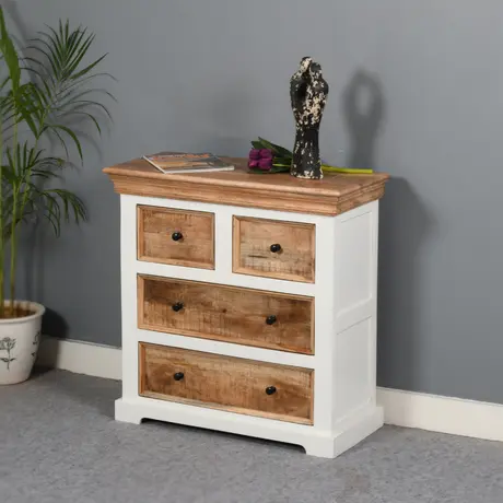 Buy Alfie Solid Mango Wood 4 Chest Of Drawers, 2 from Furnituretta