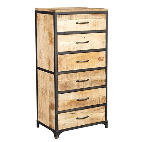 Buy Cosmo Industrial Tall Chest of Drawers, 2 from Furnituretta